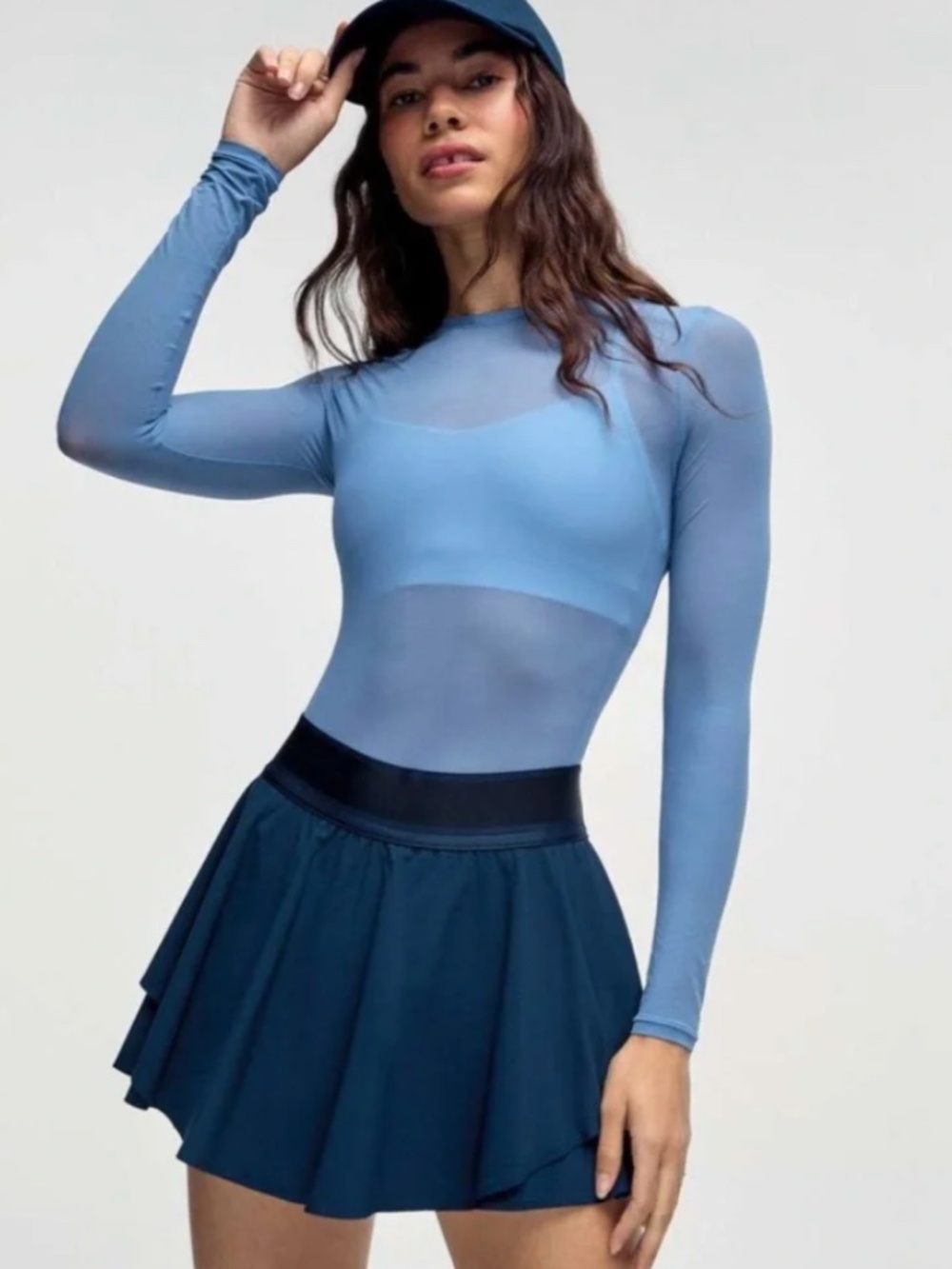 NWT LULULEMON Wundermost Blue Nulu Mesh Long-Sleeve Crewneck Bodysuit | XS